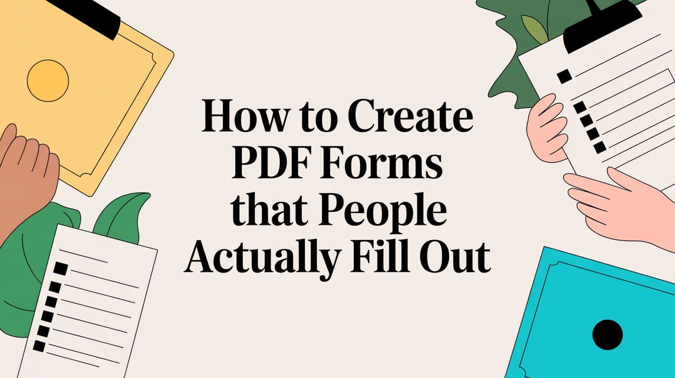How to Create PDF Forms That People Actually Fill Out