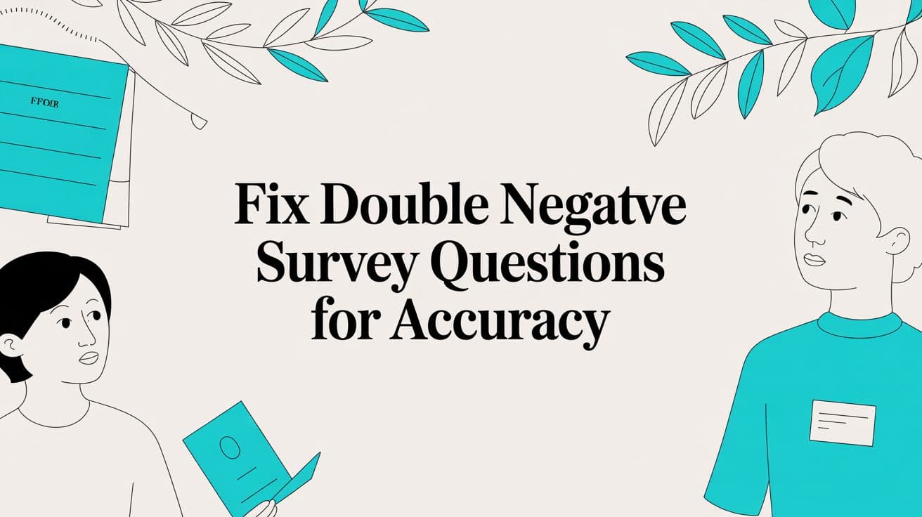 Fix Double Negative Survey Questions for Accuracy in 2026
