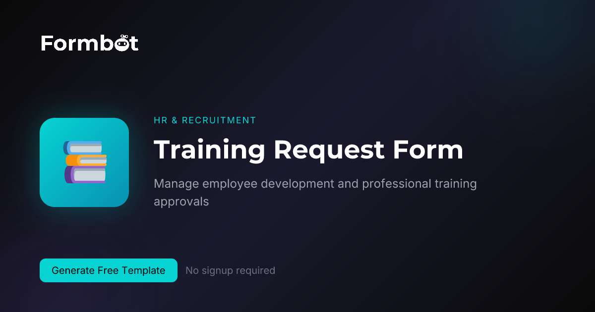 Training Request Form Template | Employee Development | Formbot